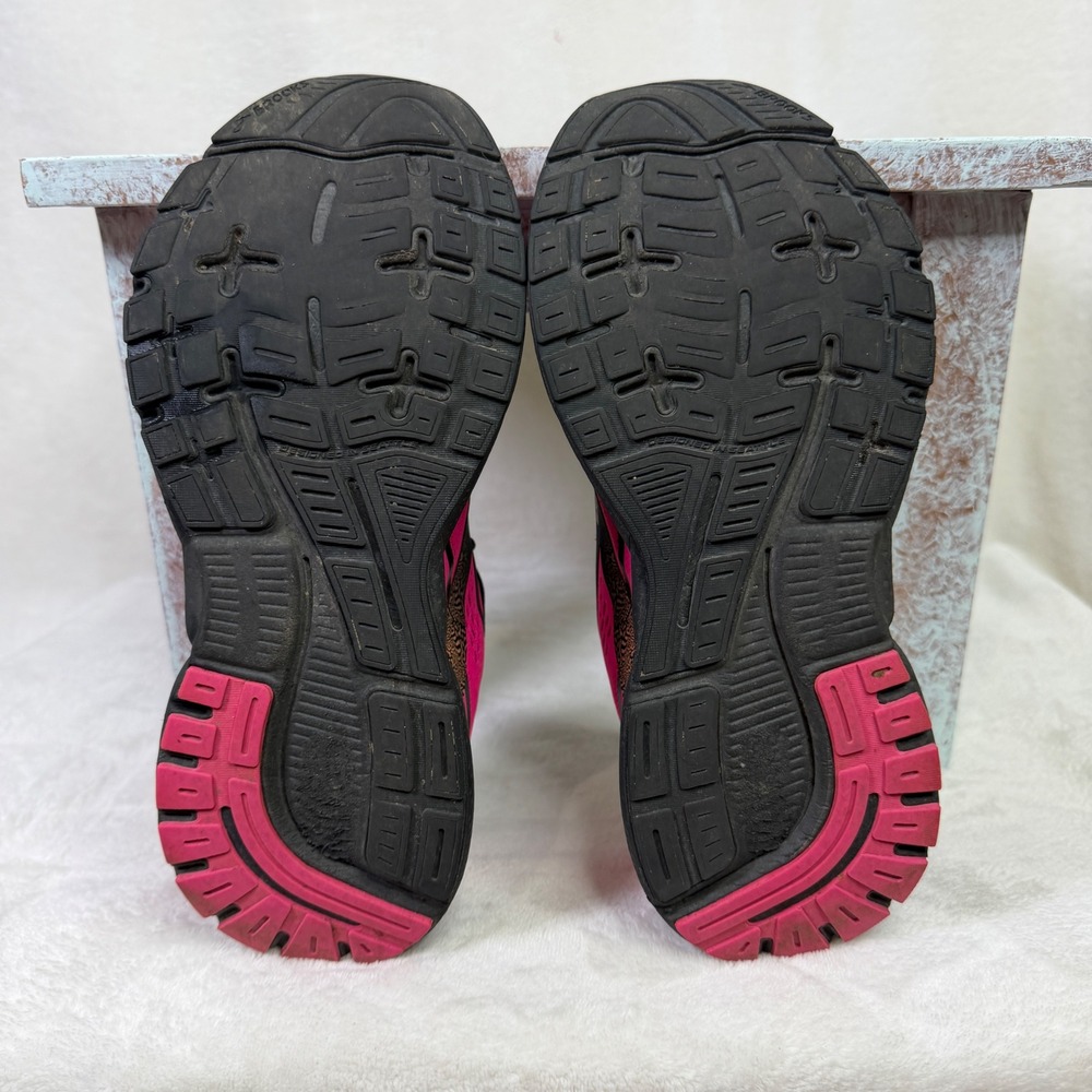 Brooks Trace 3 Running Shoes Size 8.5 Pink Glo Black Animal Print 1204011B694 - Picture 6 of 8